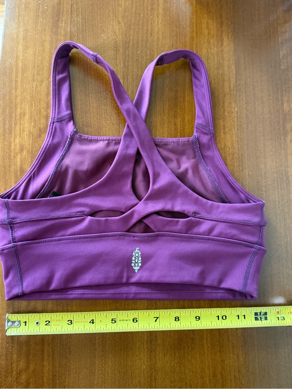 FREE PEOPLE Purple Cross-Back Sports Bra